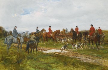 ヘイウッド・ハーディ Painting - 狩りのために集まる 2 ヘイウッド・ハーディの乗馬